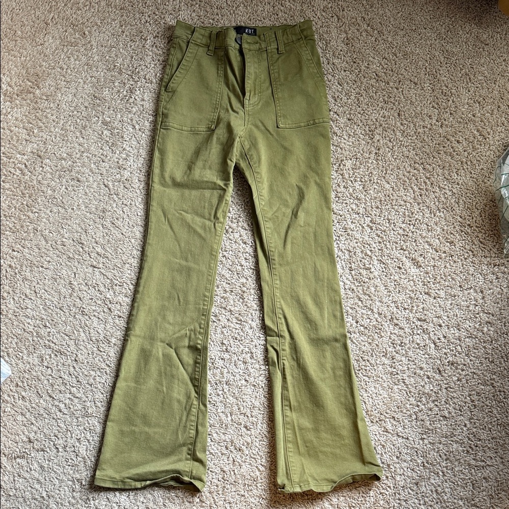 Kut from the Kloth Olive High Rise Jeans